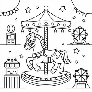 carnival games coloring pages