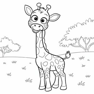 giraffe printable coloring pages