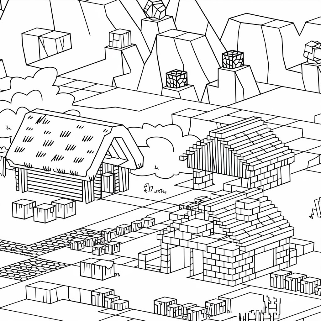 kleurplaten van minecraft