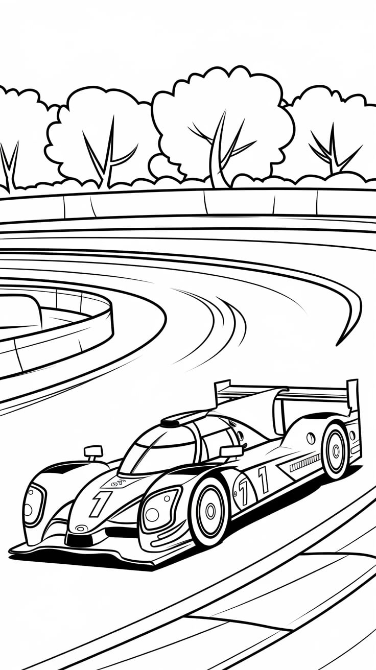 Gratis 14 Kleurplaat Raceauto Afdrukbare Pagina s Voor Kinderen