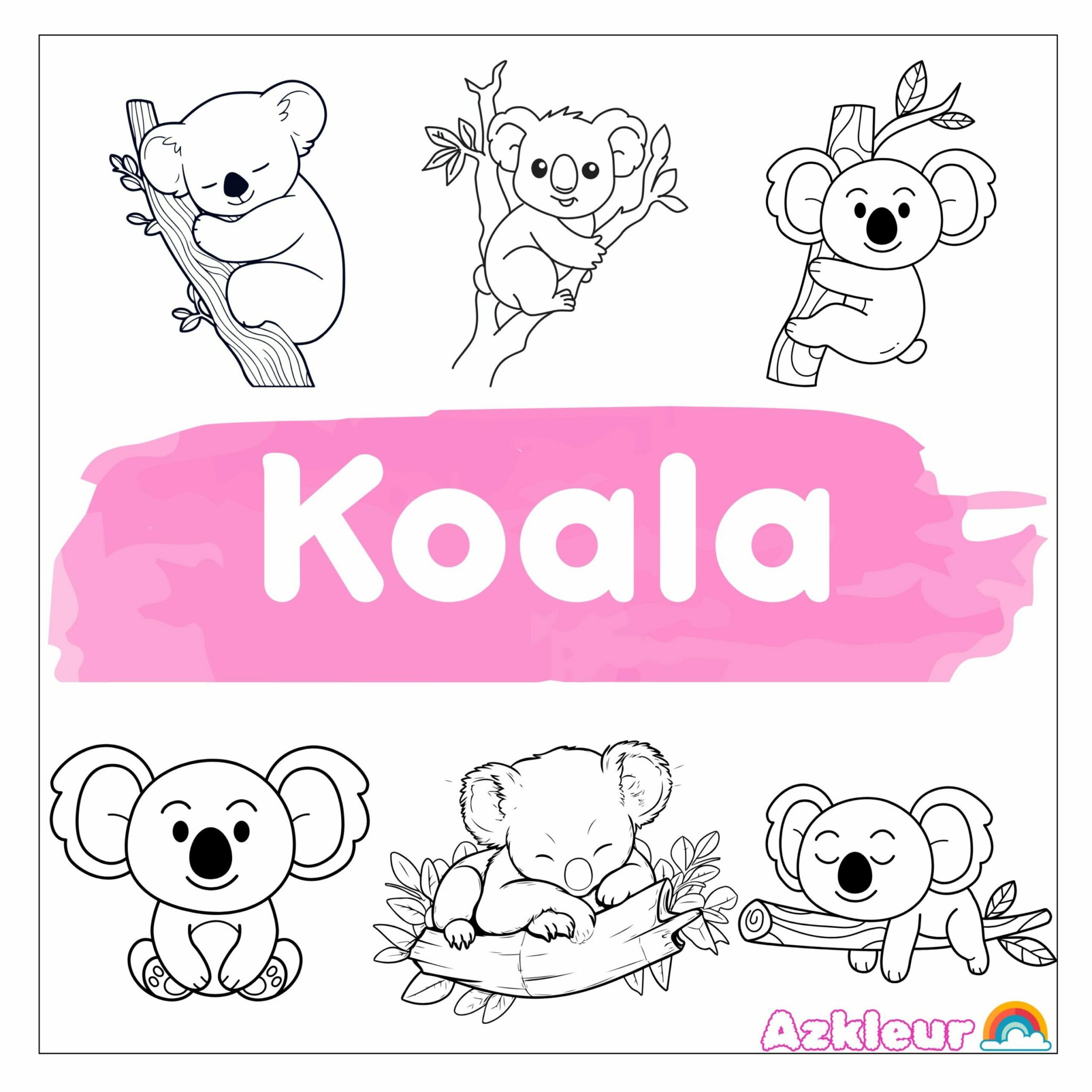 Koala-Ausmalbilder: 19 kostenlose, druckbare Ausmalbilder zum Ausmalen