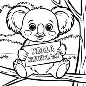 cute koala coloring pages