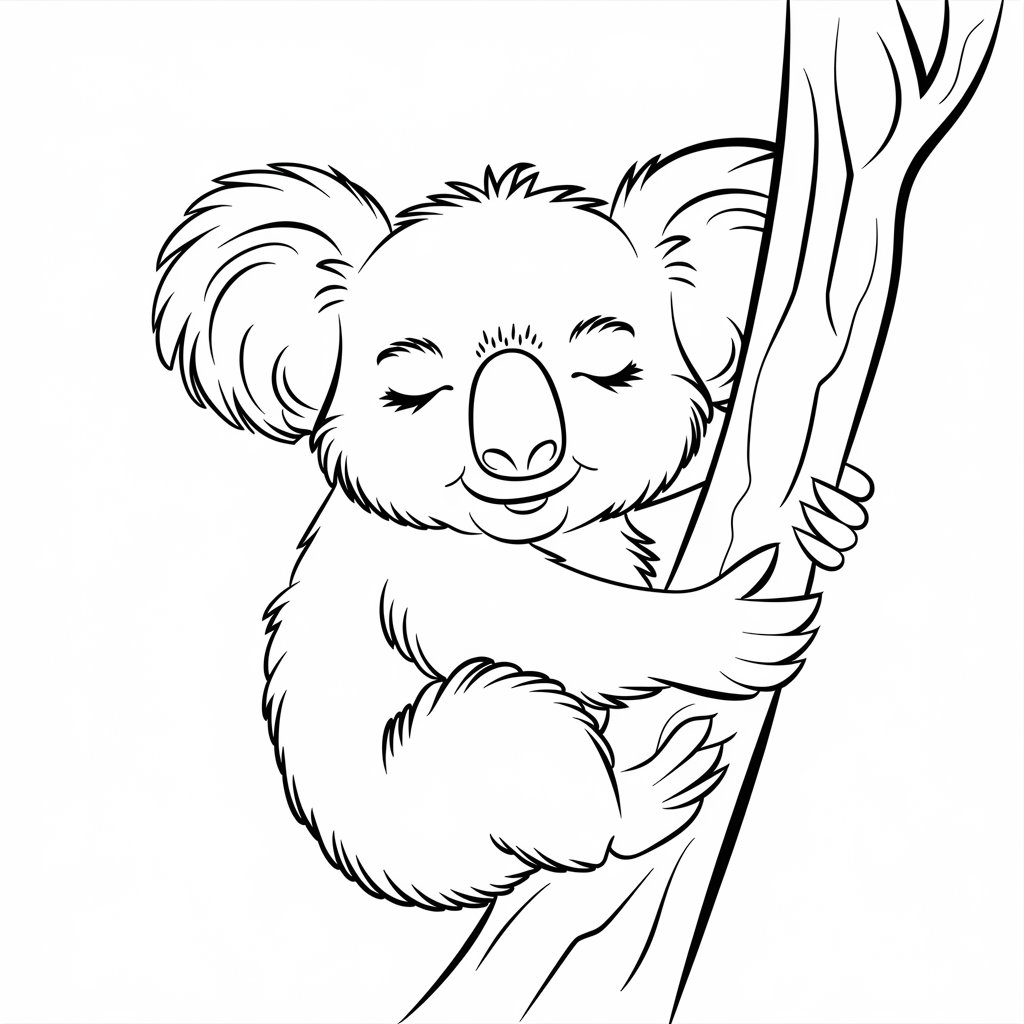 koala kleurplaat printen