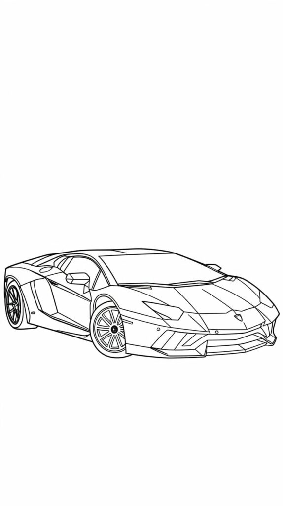 hard lamborghini coloring pages