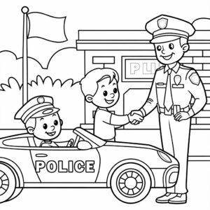 coloring pages police