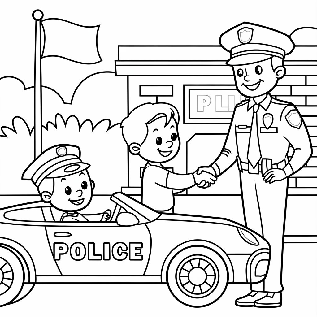 coloriage police à imprimer