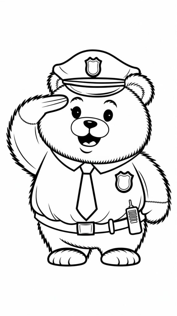 coloring page police badge