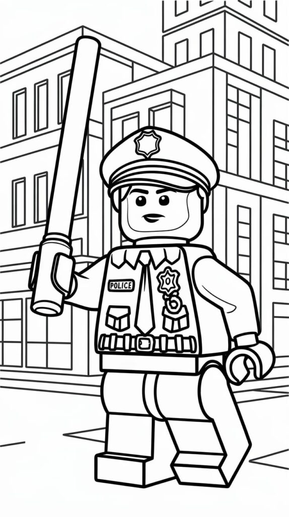 city lego coloring pages