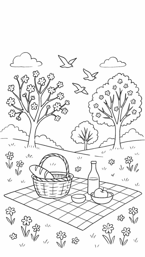 ausmalbild frühling kostenlos