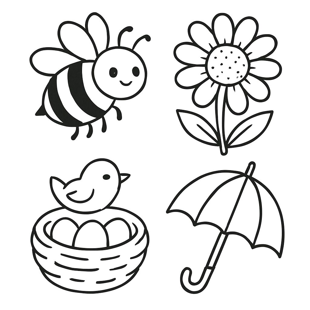 primavera para colorir educação infantil