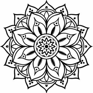 mandala bloemen kleurplaat