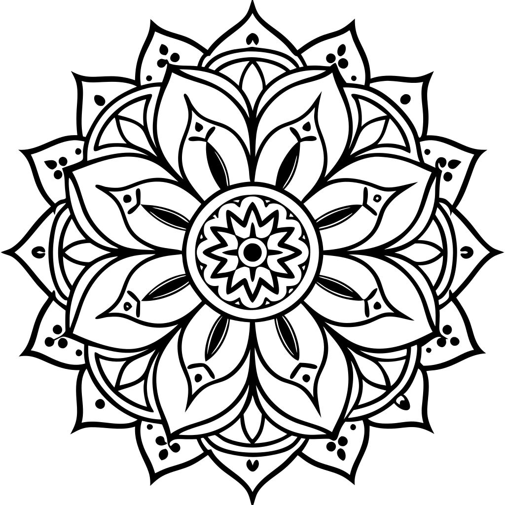 mandala bloemen kleurplaat