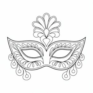 carnival mask coloring pages