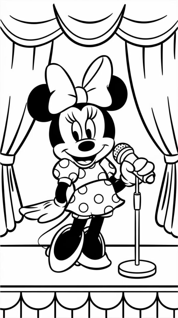 disegno da colorare di minnie