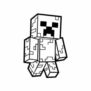 minecraft characters coloring pages axoloto