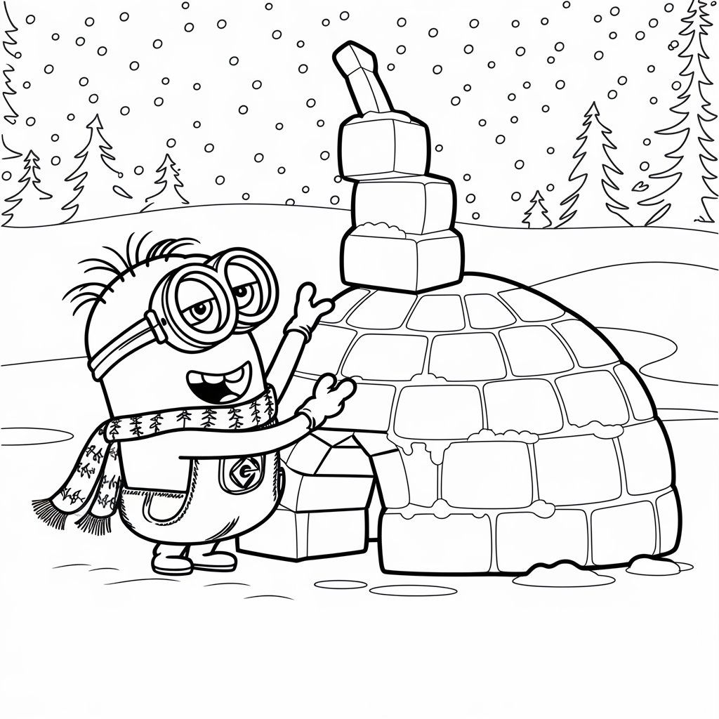 minions kleurplaat printen