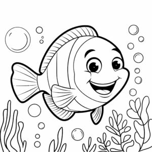 coloring book pages fish