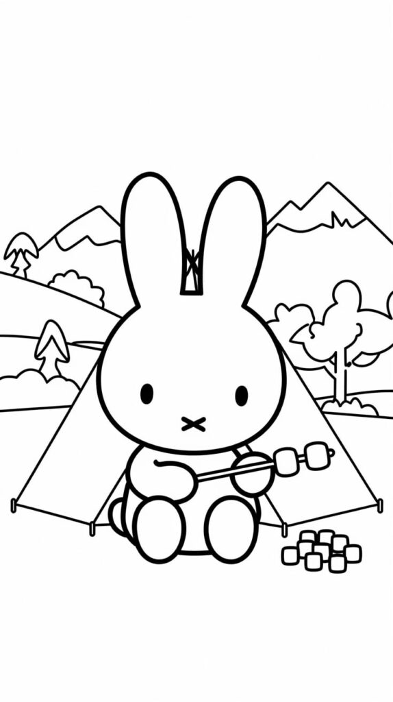 miffy coloring page free