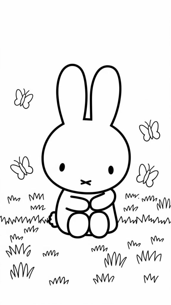 hard miffy coloring pages