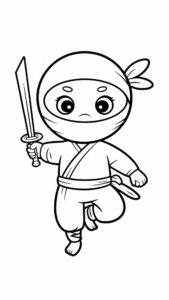 gratis kleurplaat ninja​