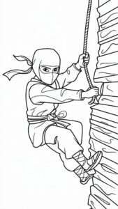 ninja kleurplaat printen​
