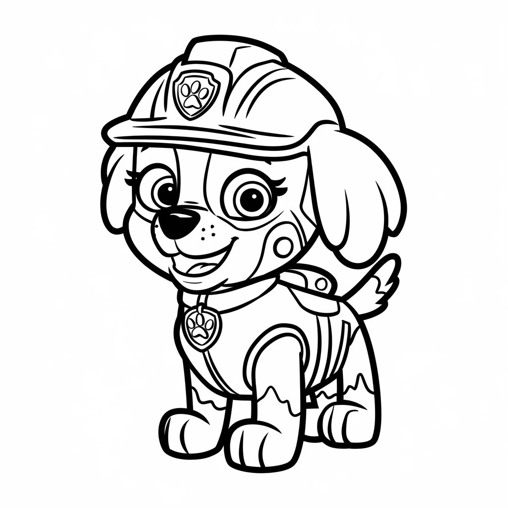 paw patrol chase kleurplaat