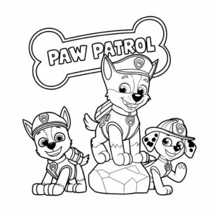 paw patrol da colorare chase