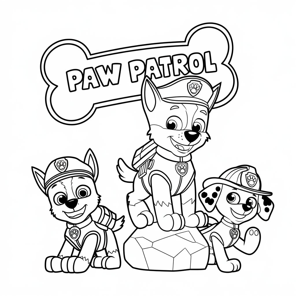 paw patrol kleurplaat skye