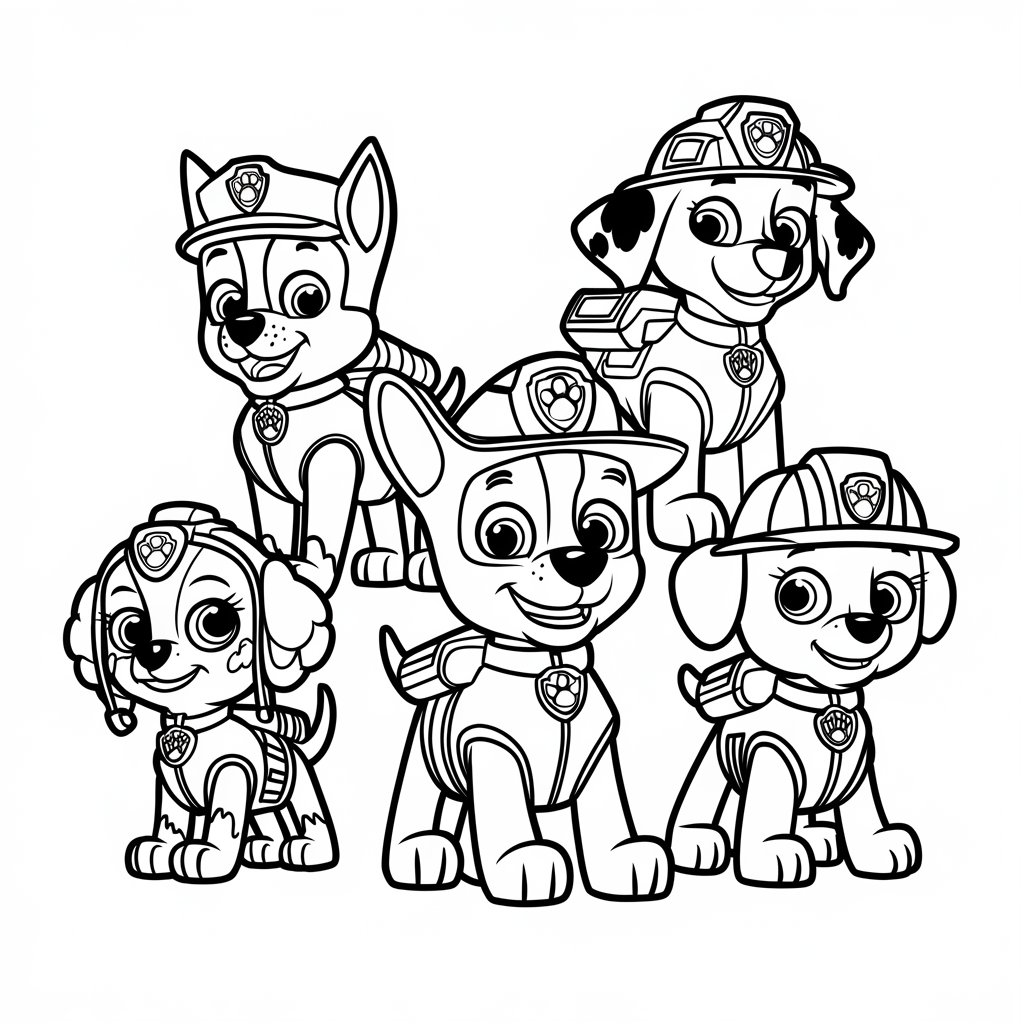 paw patrol kleurplaten