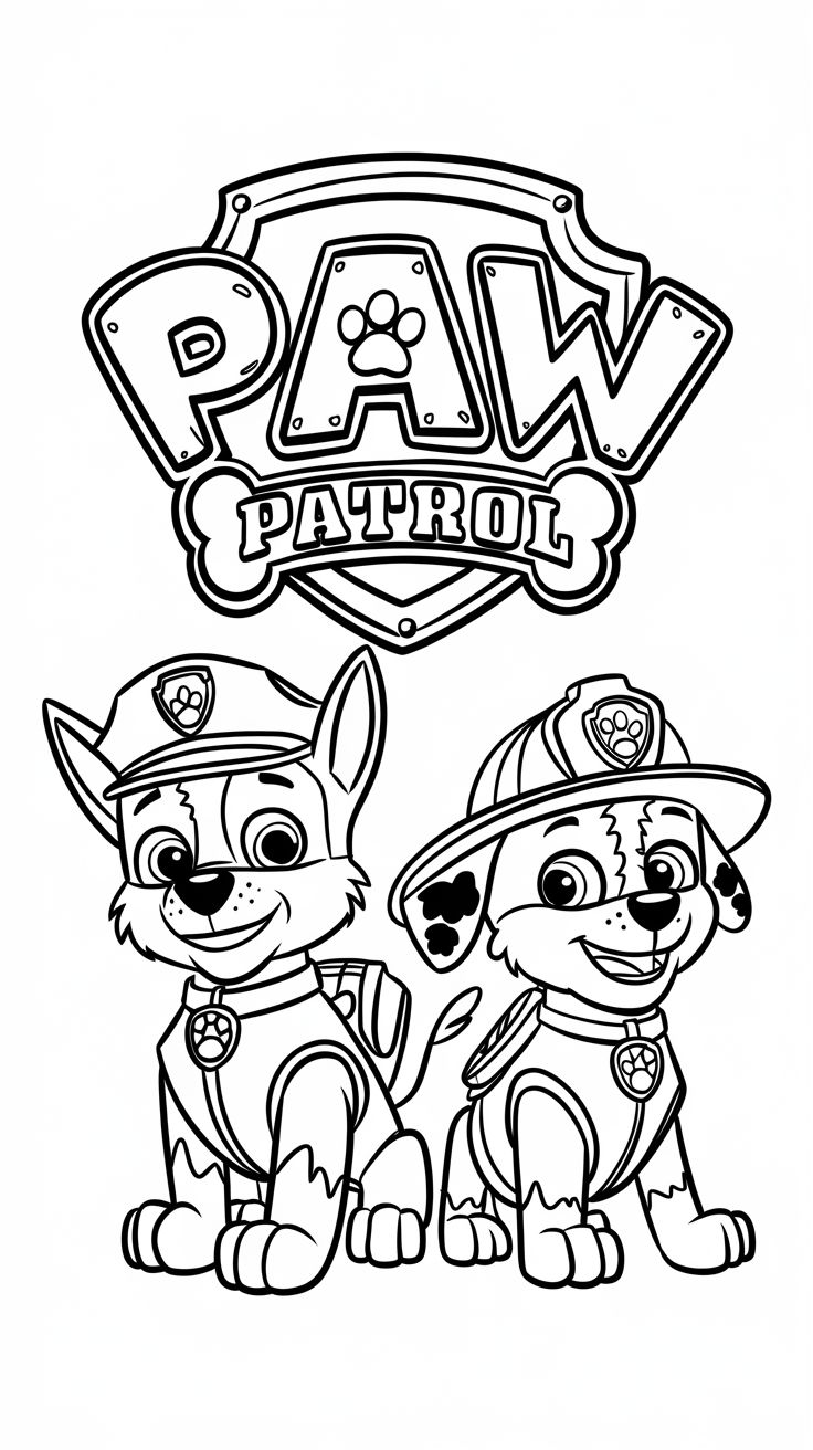 paw patrol mighty pups kleurplaat