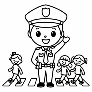 police car coloring page