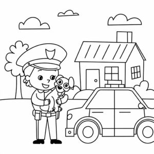 police car coloring pages