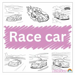 Carro de Corrida para Colorir