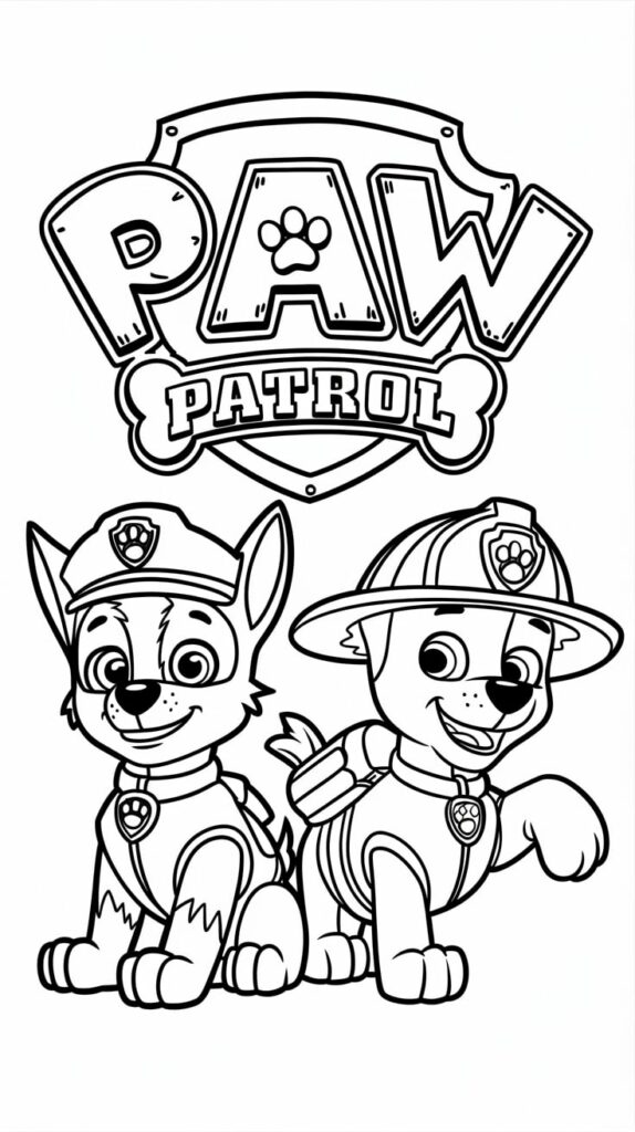 paw patrol da colorare pdf