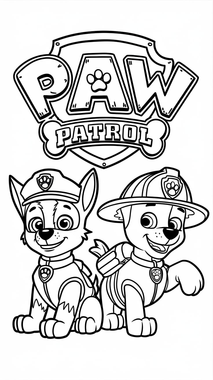 rocky paw patrol kleurplaat