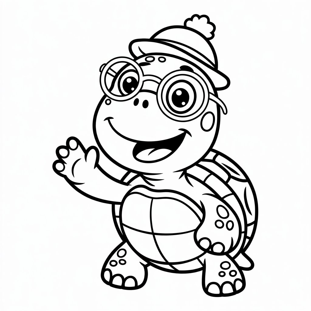 schildpad tekenen makkelijk