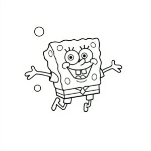 spongebob characters kleurplaat