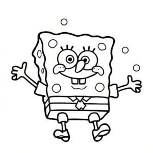 spongebob kleurplaat