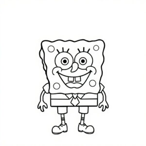 spongebob kleurplaat moeilijk