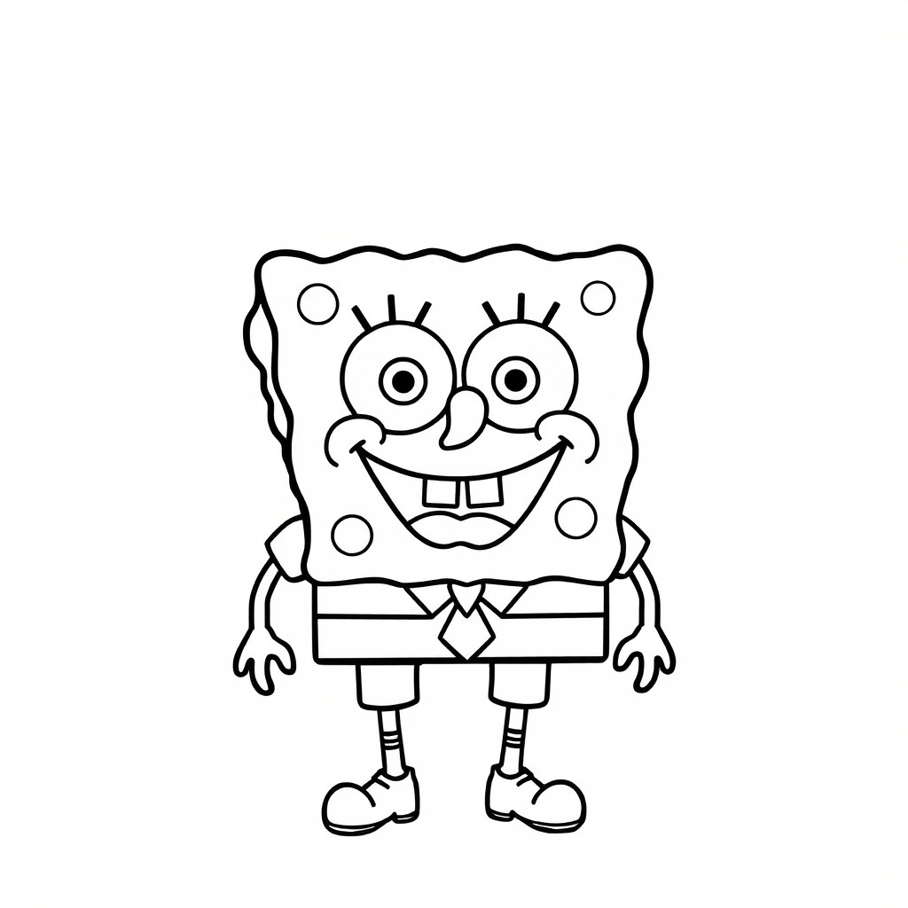 spongebob kleurplaat moeilijk