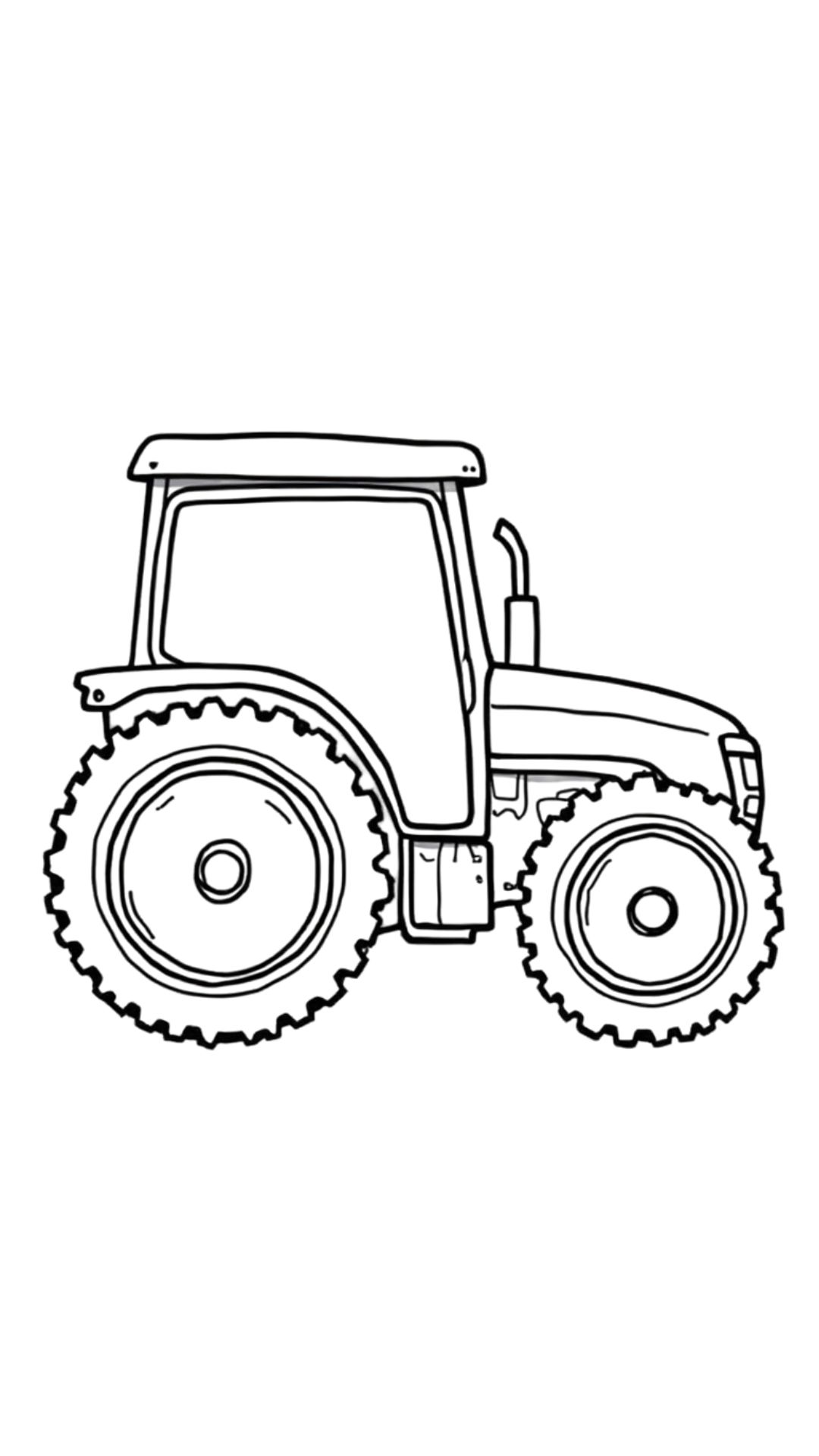 trekker kleurplaat makkelijk