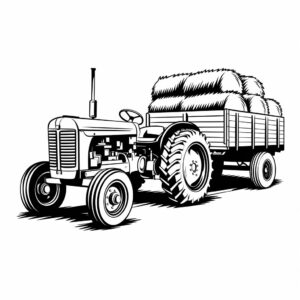 tractor coloring page