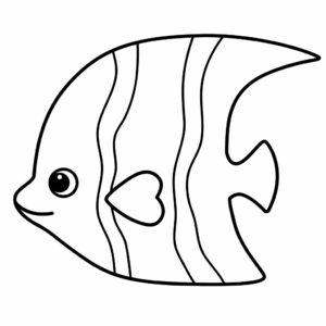 fish coloring book page