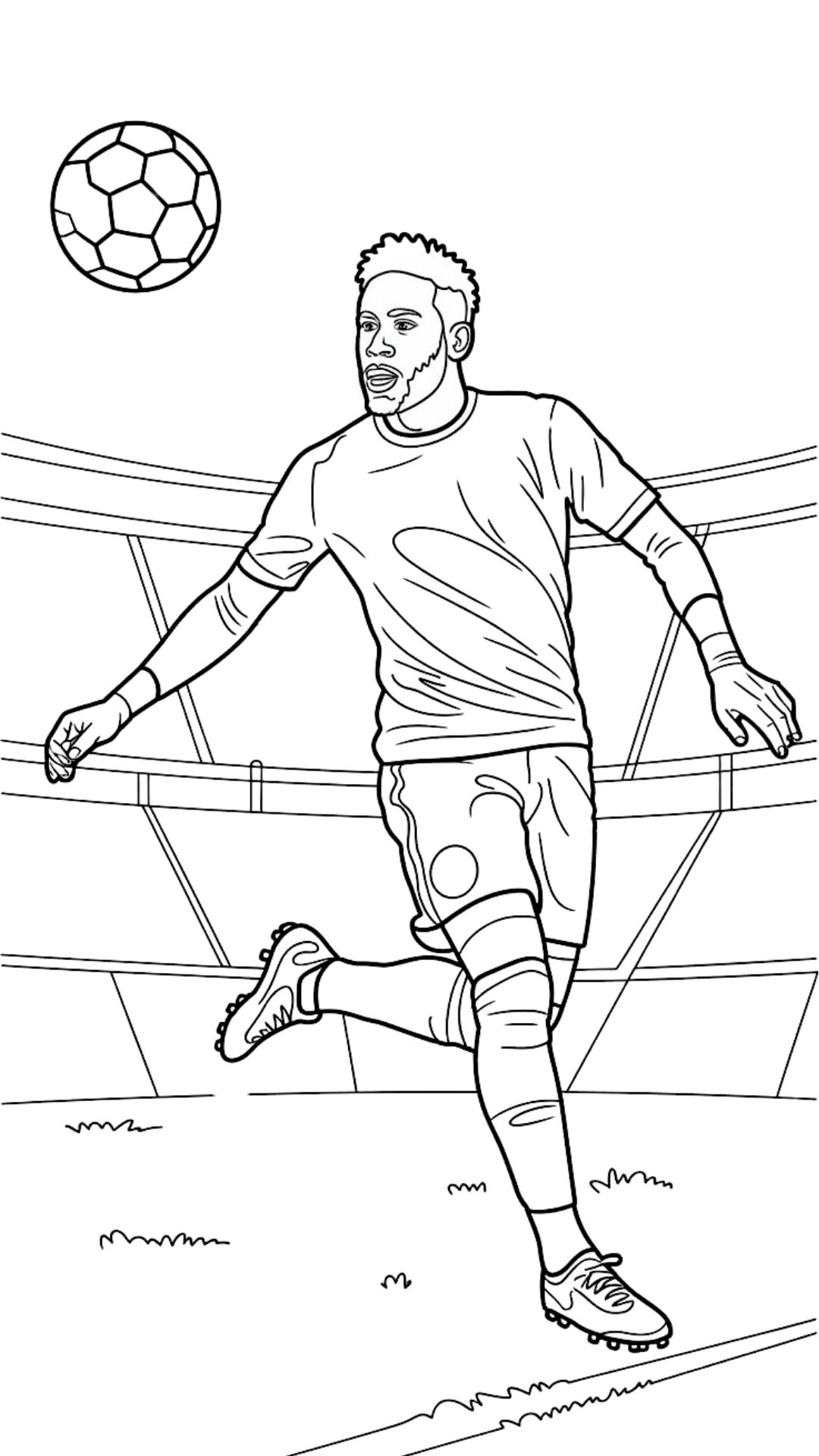 voetbal kleurplaat neymar