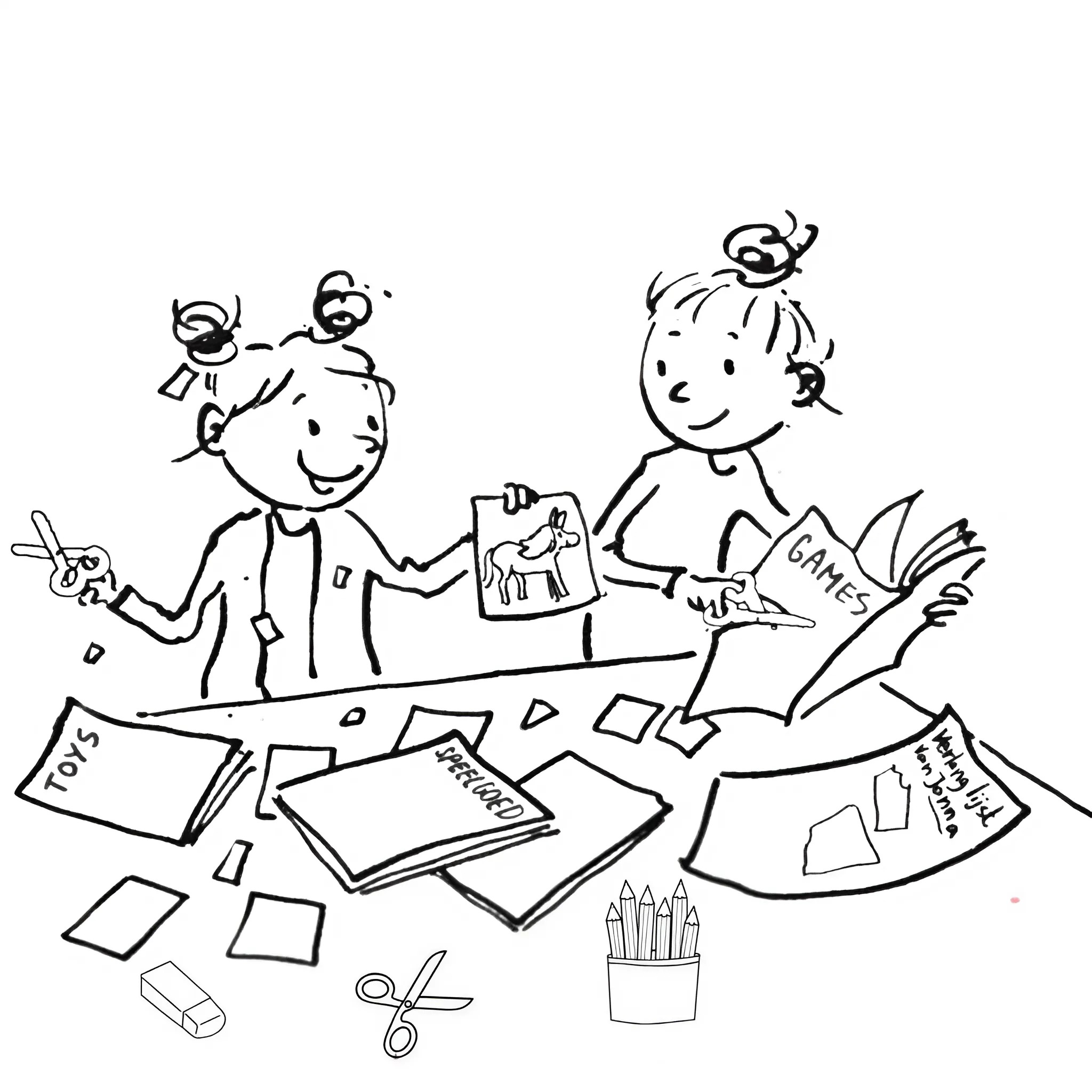 zoete zusjes kleurplaat kerst