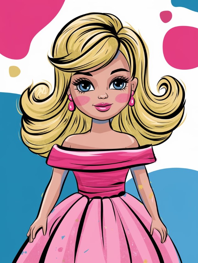 Barbie kleurplaat