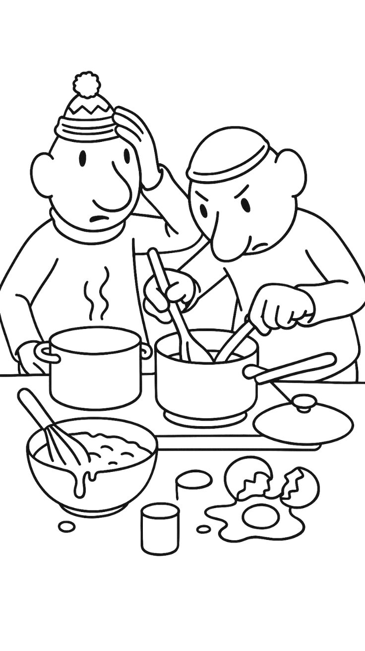 Buurman en Buurman in de keuken