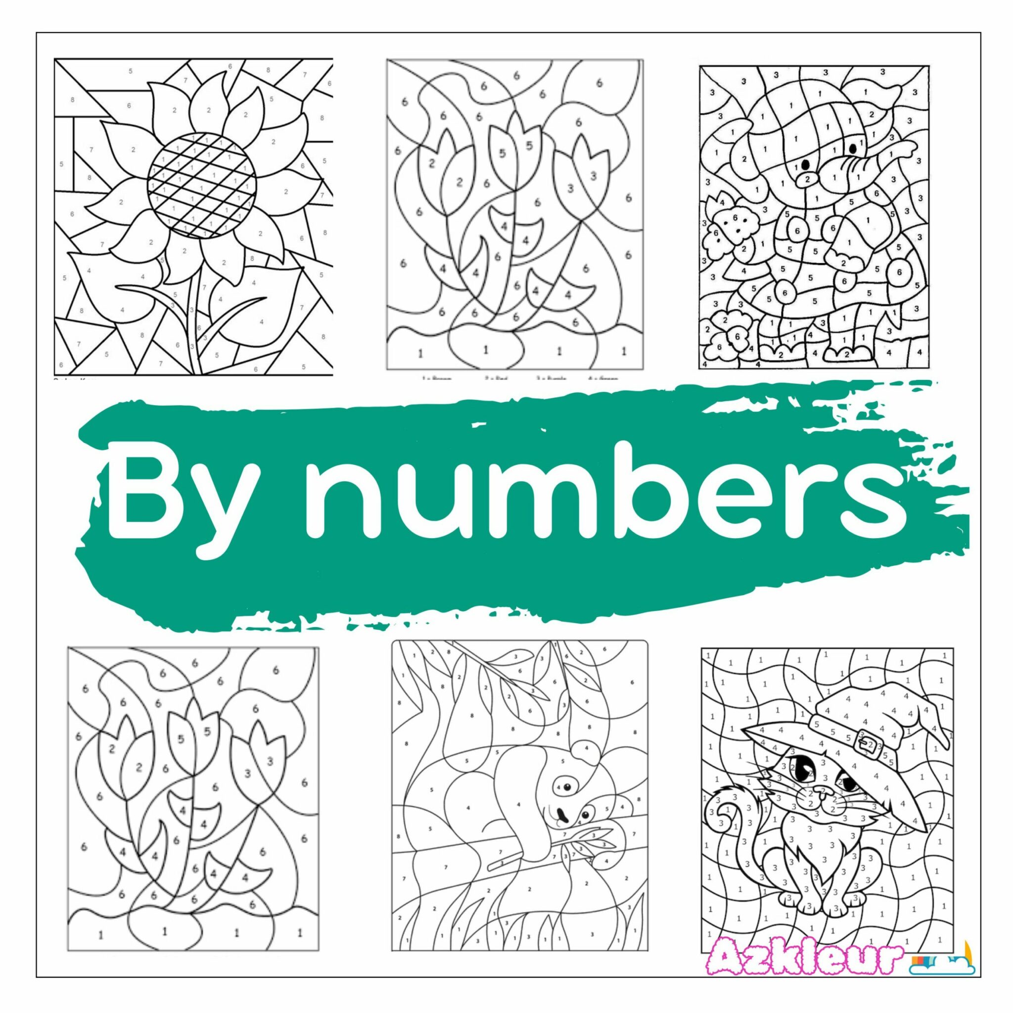 Free Printable Color by Number Coloring Pages - 17 Pages to Download PDF