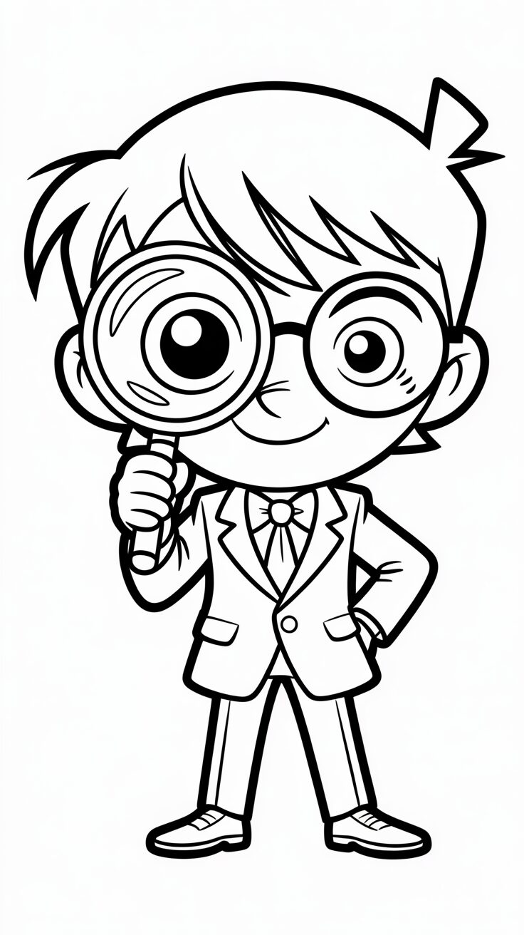 Detective Conan kleurplaat om te printen