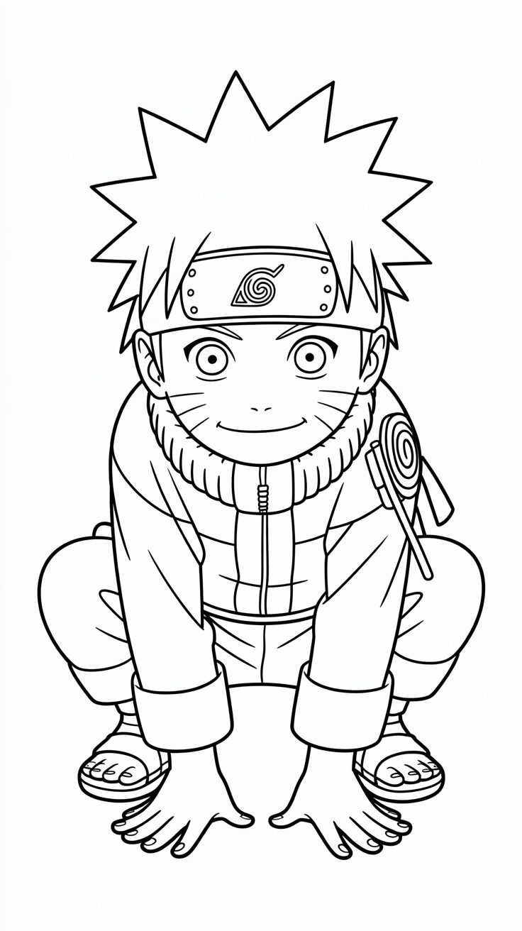 Eenvoudige Naruto kleurplaten PDF